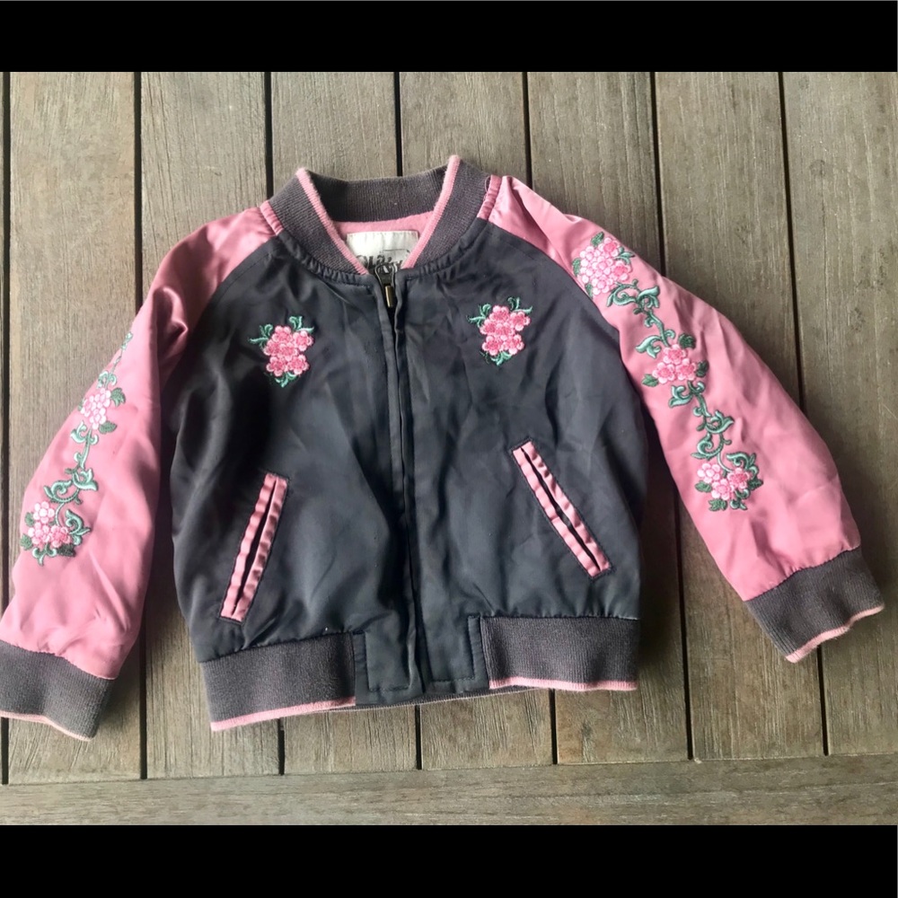 Old Navy Flower Jacket Girl Sz 18-24m